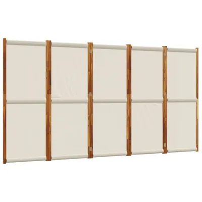 Produktbild von 5-tlg. Paravent Hellgrau 350x180 cm
