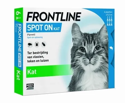 Productafbeelding van Frontline Spot on Vlooien- en Tekenpipetten Kat 6 pipetten