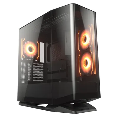 Produktbild von COUGAR FV270, Midi-Tower, ohne Netzteil, USB/Audio, ATX, 1x USB-C Gen 2, 2x USB 3.0, schwarz