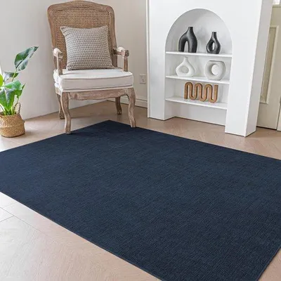 Immagine prodotto di Tappeto in chenille a pelo corto e lavabile Unyqoos®, con base in TPR antiscivolo (5 mm) – ideale per soggiorno e camera da letto, disponibile in diverse dimensioni e colori, facile da pulire