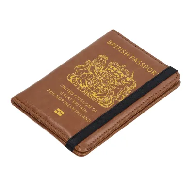 Immagine prodotto di Portacarte per passaporto del Regno Unito, copertura per passaporto, supporto per passaporto, custodia per passaporto, portafoglio per passaporto in pelle