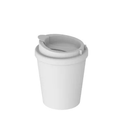 Produktbild von Kaffeebecher PremiumPlus Coffee Mug 250 ml – Doppelwandiger Kunststoff-Kaffeebecher mit Verschlussdeckel,  Germany, für unterwegs - Weiß