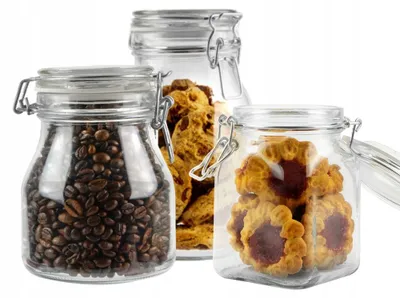 Imagen del producto de Conjunto de 3 recipientes de vidrio Bimberek, herméticos, de 750-1100 ml