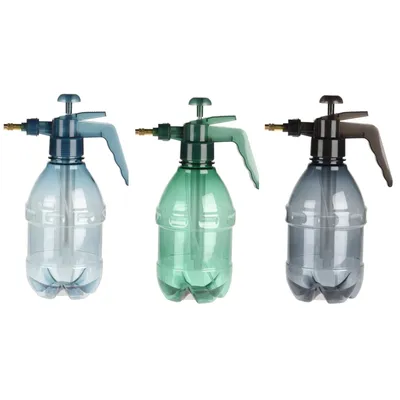 Produktbild von 3x Drucksprüher Transparent 1,5 Liter mit Messingdüse Pumpsprühflasche Sprühflasche Handsprüher Pumpsprüher