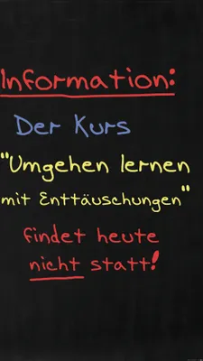 Produktbild von Spaß Kunstdruck Bild - Umgehen Lernen Mit Enttäuschungen (120 x 80 cm)