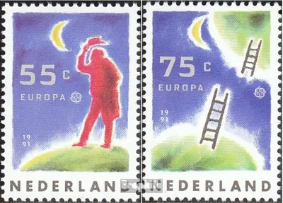 Produktbild von Briefmarken Niederlande 1991 Mi 1409-1410 (kompl.Ausg.) postfrisch Europäische Weltraumfahrt