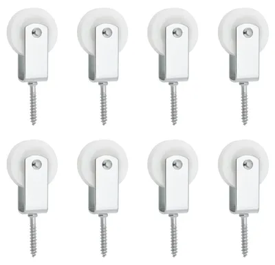 8 Nylon-Aufhängerollen 40 mm für Wäscheleinen
