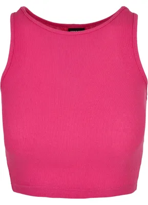 Productafbeelding van Urban Classics dames - Korte ribtop, roze - maat S