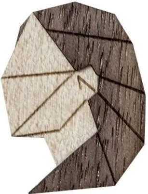 Produktbild von BeWooden Brosche Virgo braun Universal