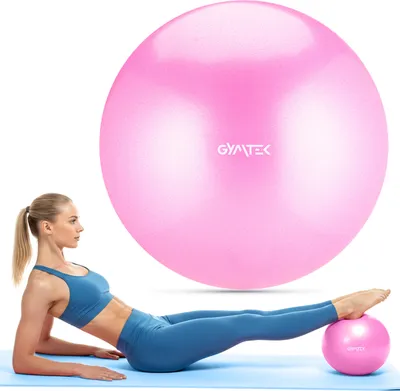 Image de Queenfit® Balle de gymnastique - 23 cm - Petite balle Pilates, balle d'entraînement, balle de fitness, balle-siège pour fitness, Pilates, Home Gym, Workout, Physiothérapie
