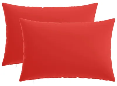 Image de vidaXL, 2 housses de coussin, HEERLEN, rouge, 40 x 60 cm, polyester