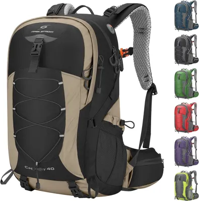 Obrázok produktu pre Turistický batoh 40 l, vodotesný, pre turistiku, unisex, zelený