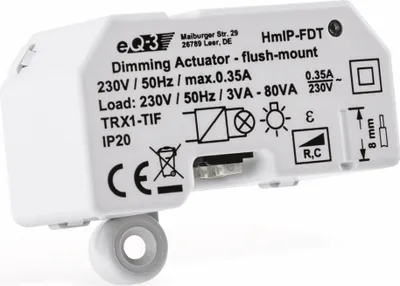 Produktbild von Homematic IP HmIP-FDT, Dimmer, Extern, Weiß, IP20, 80 VA, 3 VA