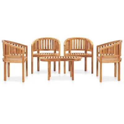 Produktbild von The Living Store 5-tlg. Garten-Lounge-Set Massivholz Teak