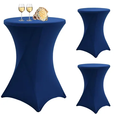 Obrázek produktu pro Sada tří modrých ubrusů, 80 cm, vhodné pro stojací stoly
