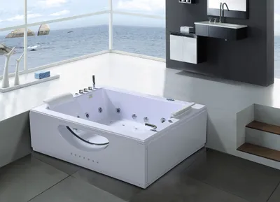 Produktbild von WHIRLPOOL BADEWANNE WHIRLPOOL 2 PERSONEN 178 x 147 cm DOPPELPUMPE Bali