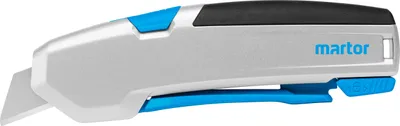 Produktbild von MARTOR Sicherheitsmesser Mit Klingeneinzug, SECUPRO 625, Profi Cuttermesser, Aluminium, Rechts- & Linkshänder, Logistik,