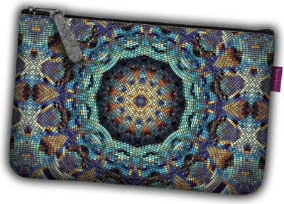 Produktbild von Bertoni Kosmetiktasche Pocket Openwork 24x15 cm - Ökologische, strapazierfähige und praktische, funktionelle Filz-Kosmetiktasche mit originellem Desig BARCELONA