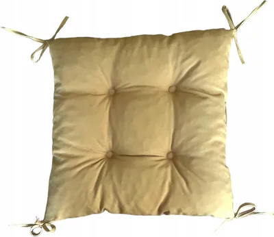 Produktbild von Hockerkissen, Quadratisches Kissen, Senffarbe, 40x40x8 cm, Küchenhockerkissen, Weiches quadratisches Hockerkissen, Stuhlkissen für Haus und Garten