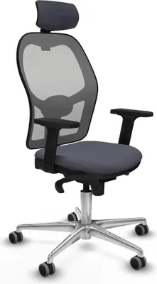 Produktbild von Bürostuhl mit Kopfstütze Piqueras y Crespo 2D086G2 Dunkelgrau