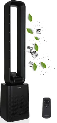 Image de Ventilateur de tour Zilan® ventilateur puissant très silencieux économe en énergie débit d'air élevé 12 vitesses fonction oscillation 45° ventilateur de sol refroidisseur d'air mobile ventilateur sur pied