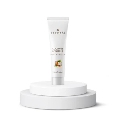 Produktbild von KBruShop Farmasi Coconut & Vanilla Körper- und Handbalsam – 100 ml