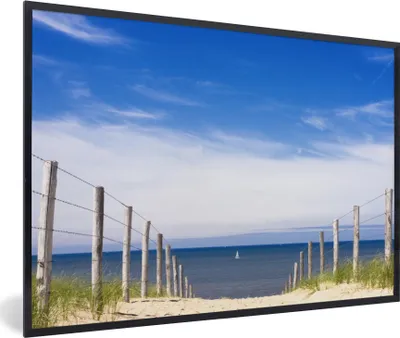 Produktbild von MuchoWow® MuchoWow® Gerahmtes Poster Meer - Himmel - Blau 90x60 cm - Poster mit zchwarzem Bilderrahmen - Fotorahmen - Foto-Plakat