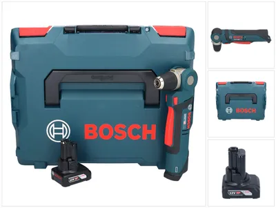 Zdjęcie produktu dla Bosch Professional GWB 12V-10 akumulatorowa wiertarko-wkrętarka kątowa 12 V + 1x akumulator 6,0 Ah + L-Boxx - bez ładowarki