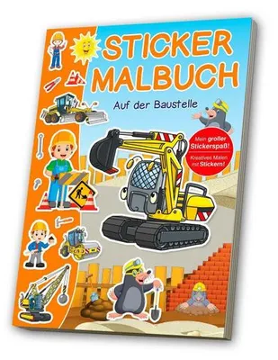 Produktbild von Mal- & Stickerbuch Baustelle