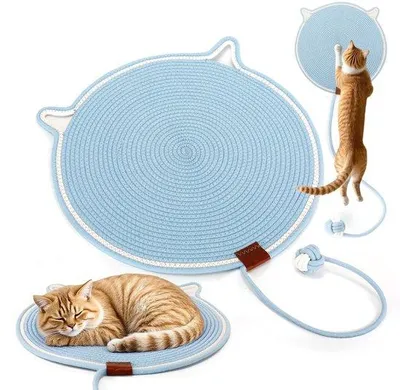 Obrázok produktu pre Škrabadlo pre mačky, 50 cm, sisal, modré