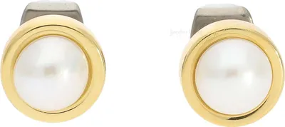 Produktbild von Boccia Ohrstecker 0594-02 Titan Gold plattiert mit Süßwasserzuchtperle