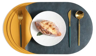 Obrázok produktu pre Solidchoice – Súprava 4 obdĺžnikových, tepelne odolných podložiek pod taniere na jedlo