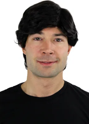Produktbild von WIG ME UP Männer-Perücke, glatt, schwarz GFW355A-2