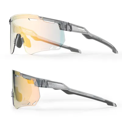Produktbild von ROCKBROS Fahrradbrille Photochrome Brille Sonnenbrille Selbsttönend Radbrille Rauchgrau (Antibeschlag)