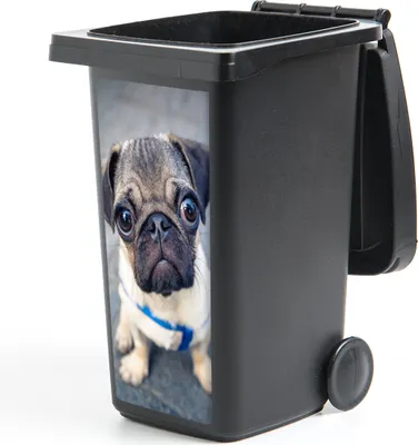 Produktbild von MuchoWow® Mülltonnenaufkleber Welpenaugen 38x80 cm - Behälteraufkleber - Mülleimer-Aufkleber - Container-Aufkleber