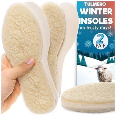 Productafbeelding van Inlegzolen winter lamsvacht - 2 paar - Wol - Thermische isolatie - Maat 36