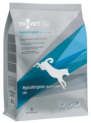 Obrázek produktu pro Trovet Hypoalergenní LRD Bohaté na Jehněčí 3kg Suché krmivo s jehněčím pro psy s potravinovou intolerancí
