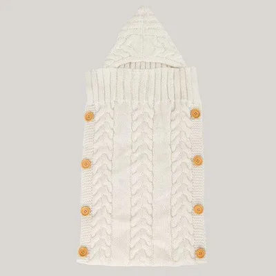 Produktbild von Beiger Strickschlafsack für Neugeborene, 0–6 Monate