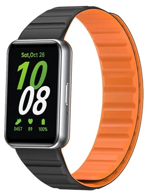 Produktbild von Für Samsung Galaxy Fit 3 Design Magnet Verschluss Silikon Ersatz Arm Band Neu