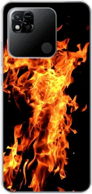 Produktbild von König Design Hülle kompatibel mit Xiaomi Redmi 10A Kunststoff Soft Handyhülle - Handy Case Feuer