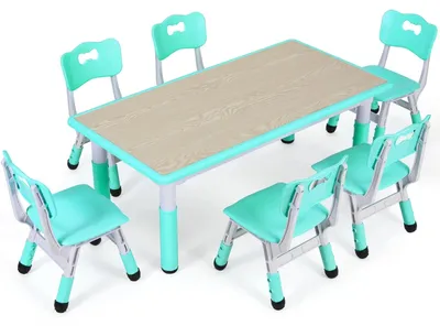 Produktbild von Kindermöbel-Set – Kinderstuhl und Tisch – Spielset für Kinder – Verstellbare Kindermöbel