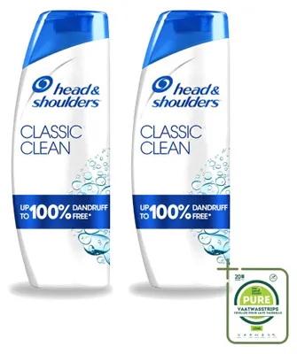 Immagine prodotto di 2 flaconi di shampoo Head & Shoulders Classic Clean - 400 ml - confezione grande - 2 pezzi