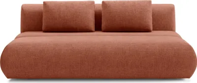 Produktbild von Sofa ATOMO mit Schlaffunktion, Schlafsofa, Wohnzimmersofa, Couch, Soffa, Bettsofa, Chenille-Stoff – Orange WIND 52