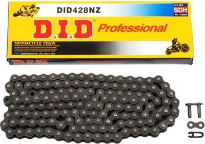 Produktbild von DID Motorradkette, Modell 428 NZ, 142 Glieder, verstärkt, ungedichtet, schwarz