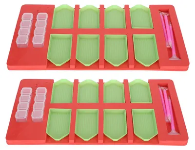 Produktbild von 2 Sets Tablett-Organizer für Diamantmalerei, DIY-Kunsthandwerk, Aufbewahrungsregal für Erwachsene