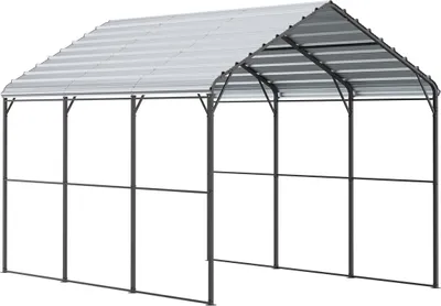 Image de Abri de voiture métallique robuste de 3 m x 4,5 m pour bateaux