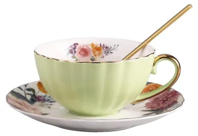 Immagine prodotto di Tazza da caffè in porcellana con piattino e cucchiaino