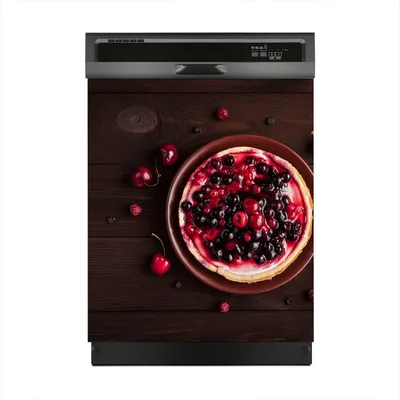 Produktbild von Magnete Dekorative 60x70 cm Küche Magnetmatte Spülmaschine - Pfannkuchen Himbeere Kirsche