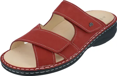 Produktbild von Finn Comfort Melrose Damenpantolette, Leder, Chilli (Rot), NEU - Damenschuhe Pantolette / Zehentrenner, Rot, leder (nubuk)