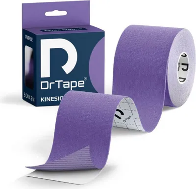 Zdjęcie produktu dla DrTape mocna wodoodporna taśma do tejpingu 5cm x 5m fioletowa
